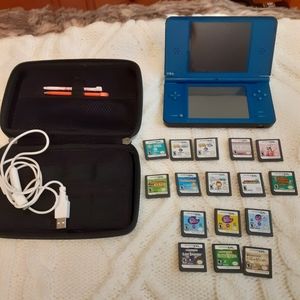 Nintendo  DSI Xl Blue with games,cable,case